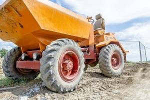 Small dumper on construction site