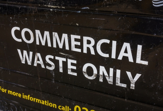 commercial waste only sign