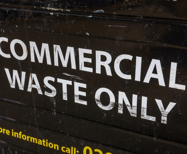 commercial waste only sign